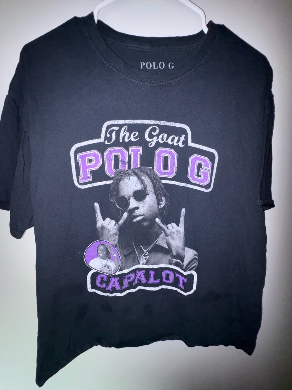 POLO G 'The Goat' Black & Purple Graphic Tee